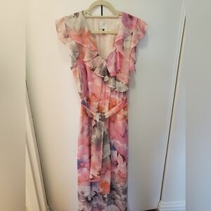 HD in Paris Floral Ruffle Dress